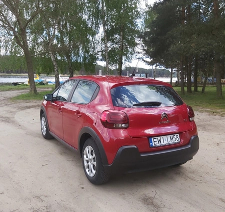 Citroen C3 cena 39400 przebieg: 68000, rok produkcji 2018 z Wieluń małe 92